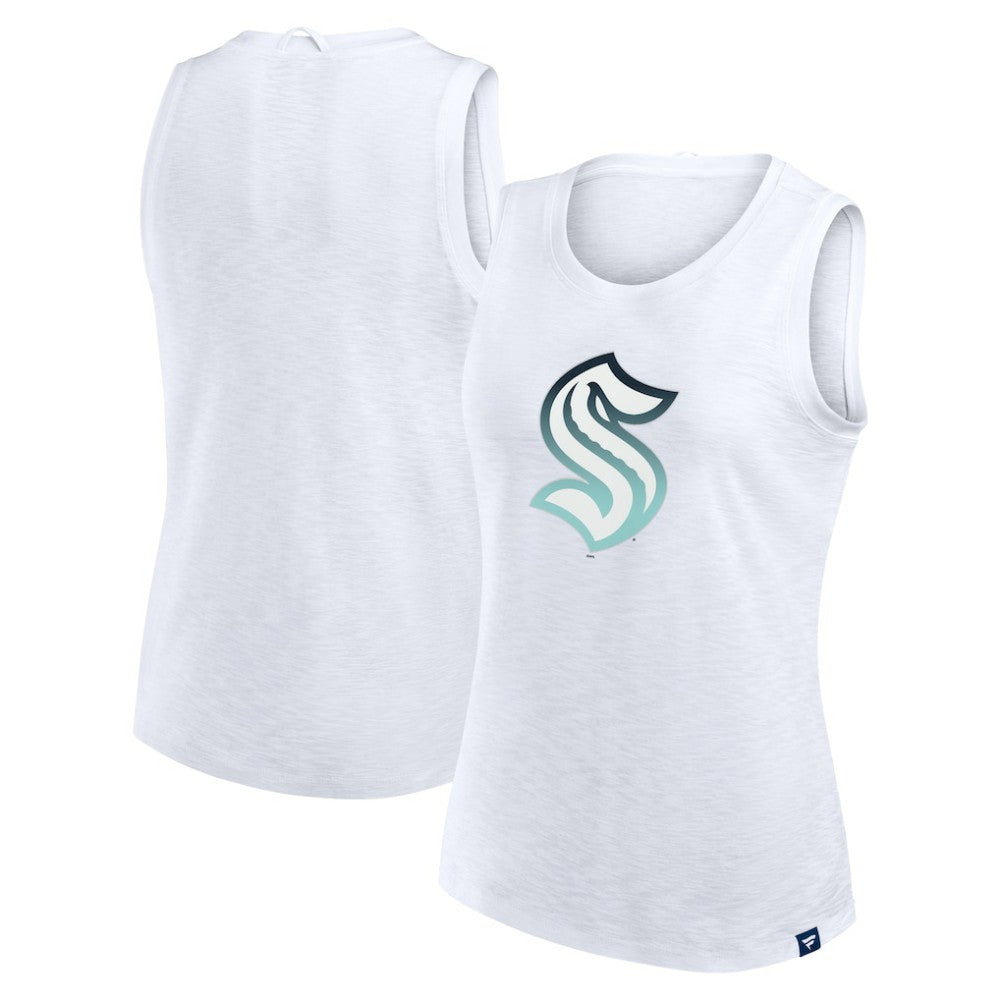 NHL Seattle Kraken Fanatics Women's Slub Tank Top - White