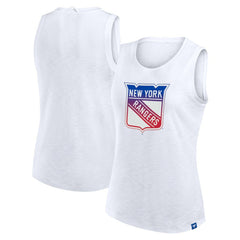 NHL New York Rangers Fanatics Women's Slub Tank Top - White