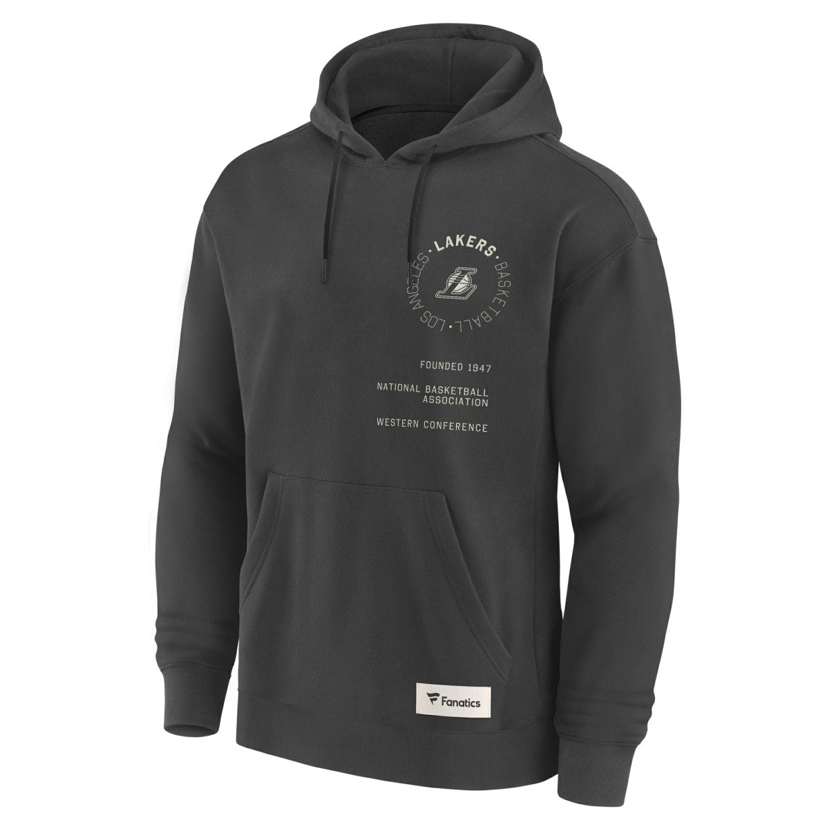 Los Angeles Lakers Future Ground Info Elements Premium Pullover Hoodie Gray