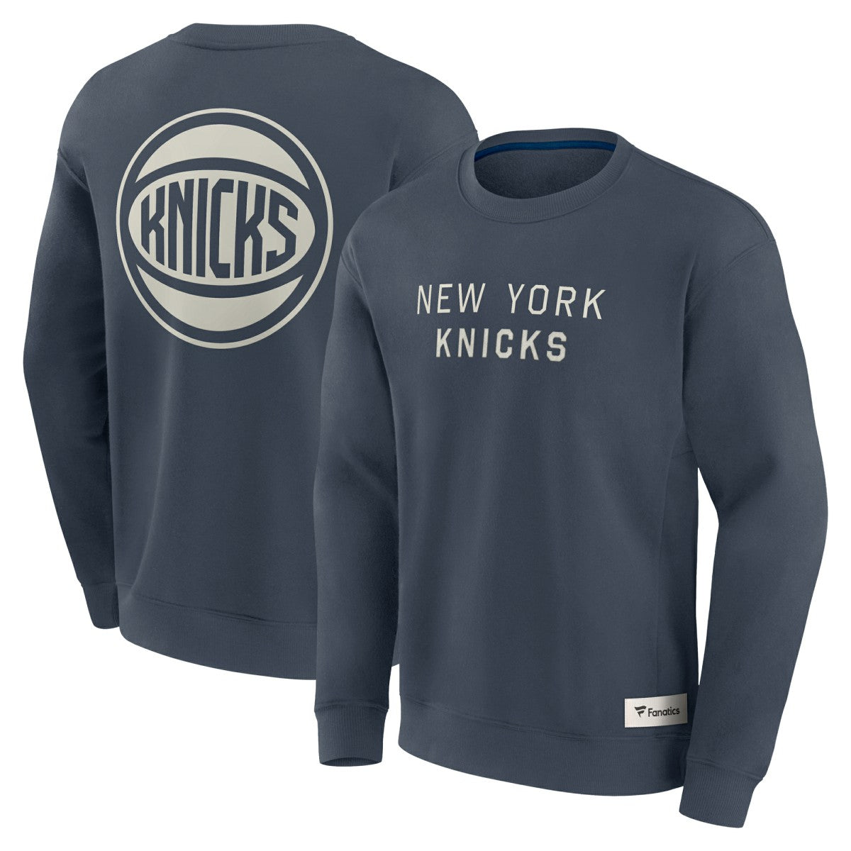 New York Knicks Elements Future Ground Lettering Pullover Sweatshirt Blue