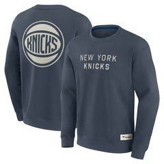 New York Knicks Elements Future Ground Lettering Pullover Sweatshirt Blue