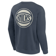New York Knicks Elements Future Ground Lettering Pullover Sweatshirt Blue
