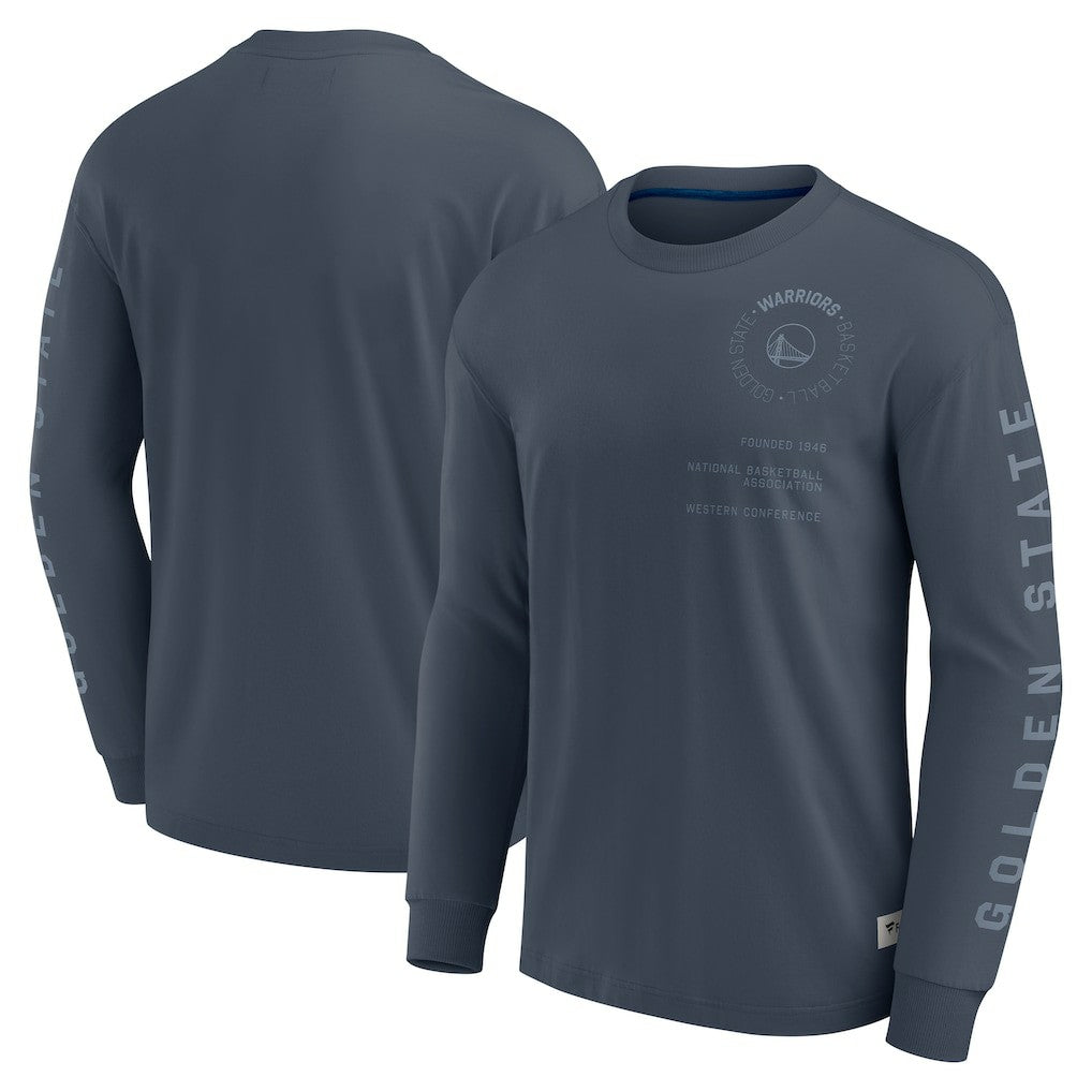 Golden State Warriors Elements Future Ground Tonal Info Long Sleeve T-Shirt Blue