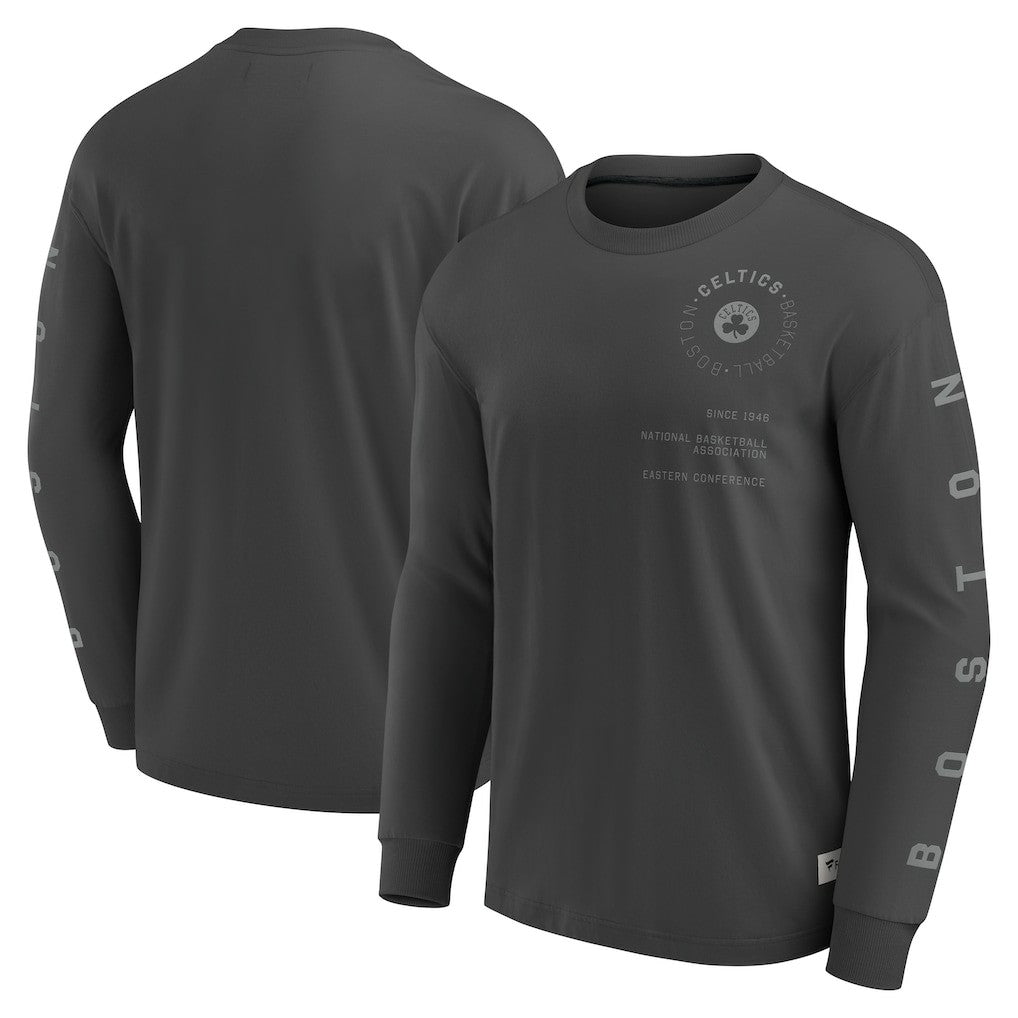 Boston Celtics Elements Future Ground Tonal Info Long Sleeve T-Shirt Gray