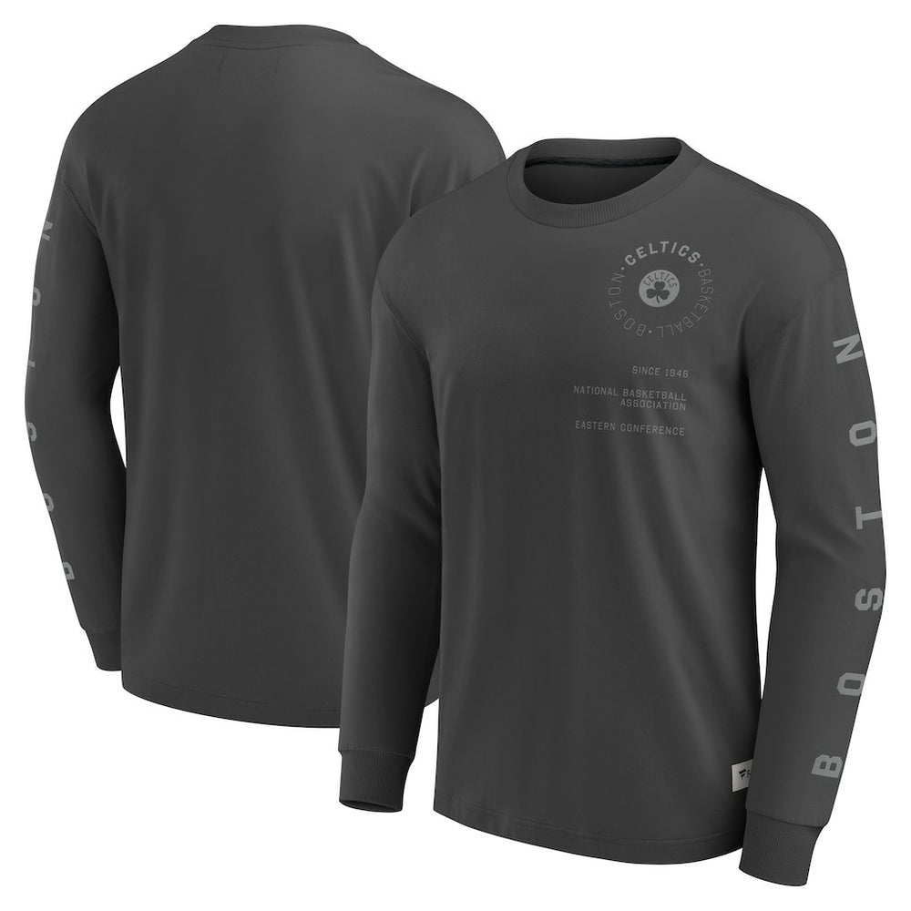 Boston Celtics Elements Future Ground Tonal Info Long Sleeve T-Shirt Gray