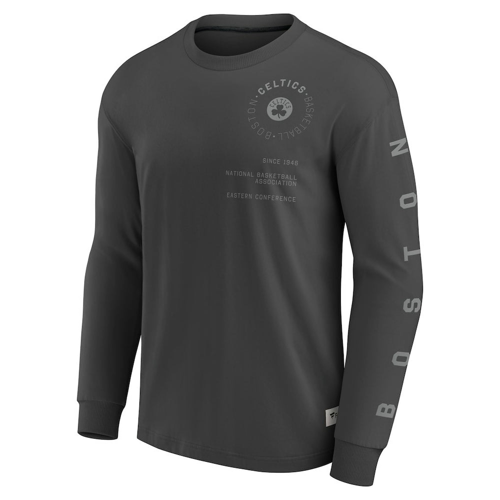 Boston Celtics Elements Future Ground Tonal Info Long Sleeve T-Shirt Gray