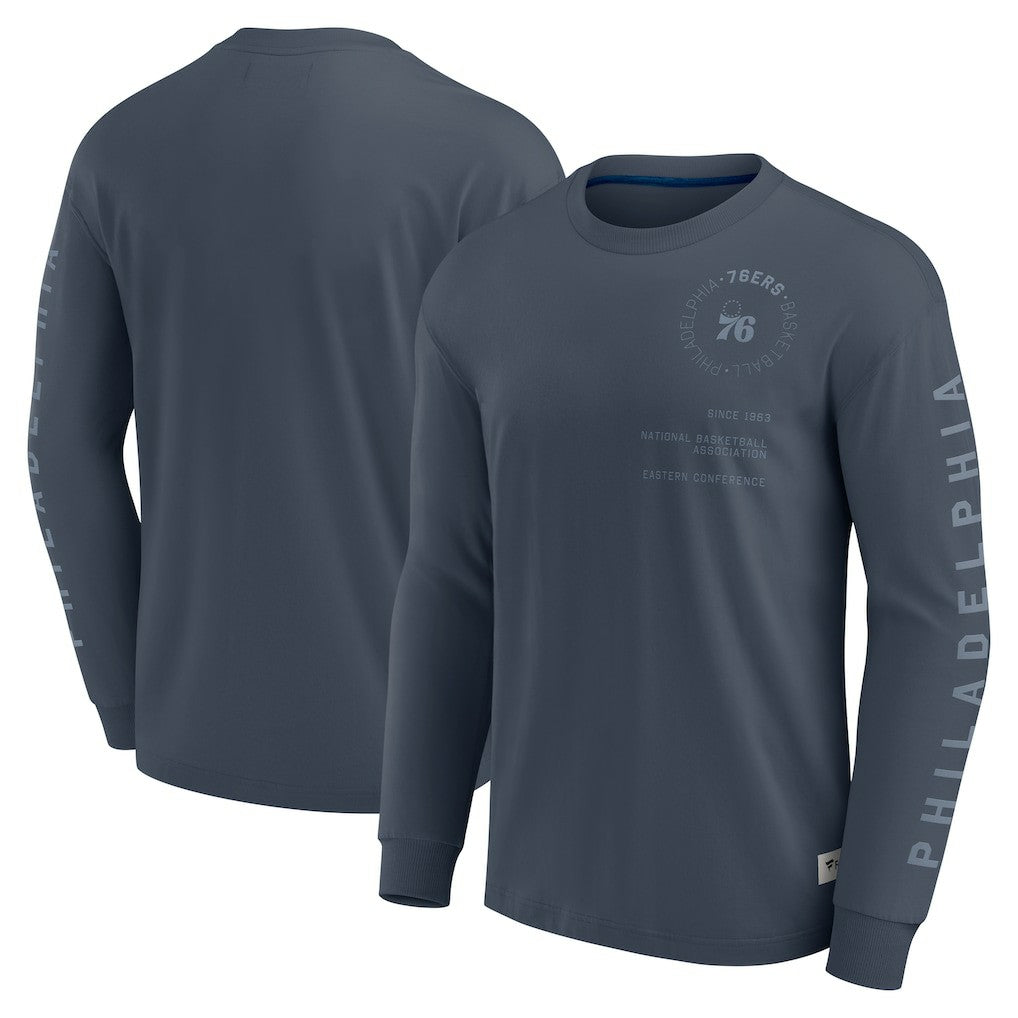 Philadelphia 76ers Elements Future Ground Tonal Info Long Sleeve T-Shirt Blue