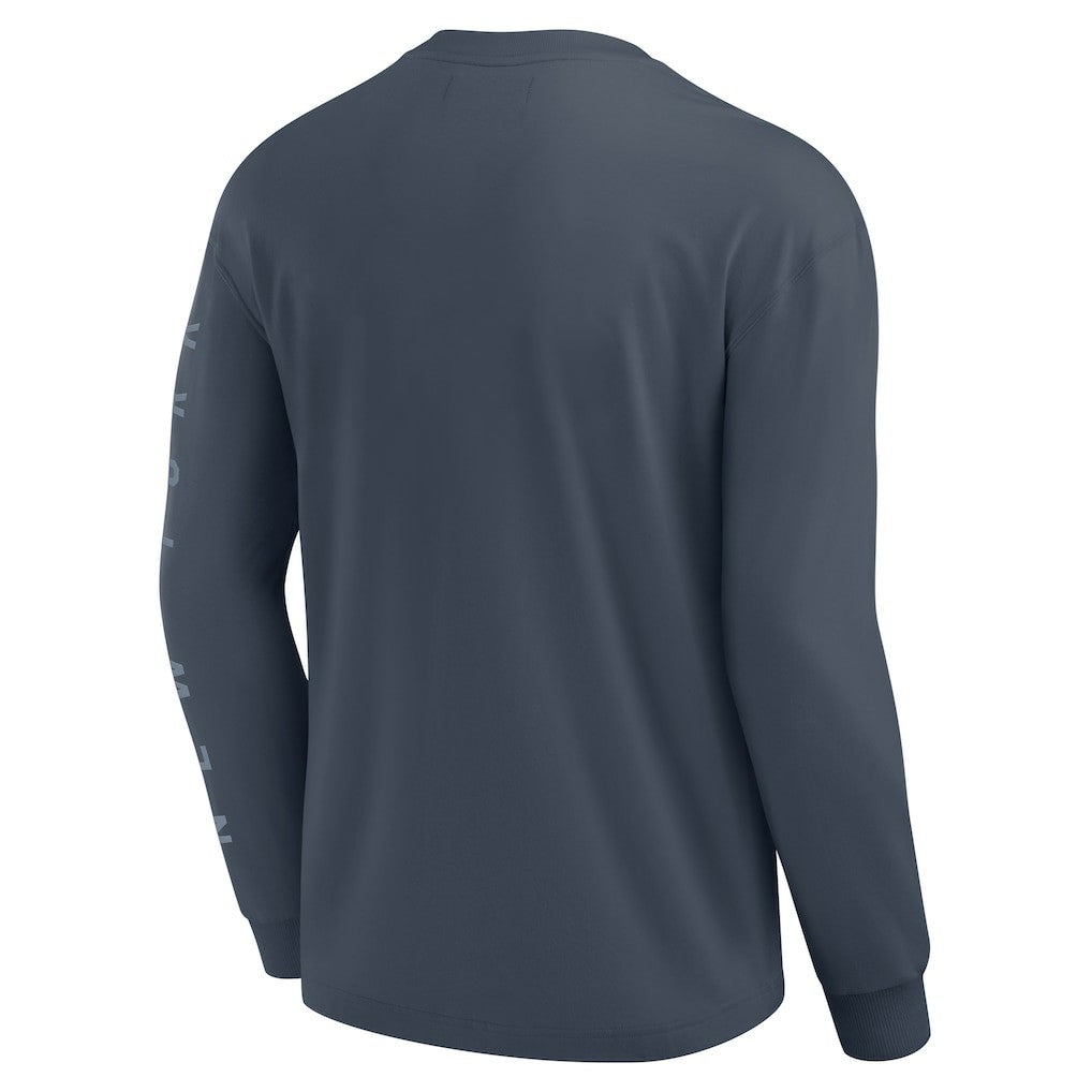 New York Knicks Elements Future Ground Tonal Info Long Sleeve T-Shirt Blue