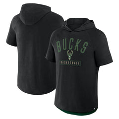 Milwaukee Bucks Pass Legend Raglan Hoodie T-Shirt Black