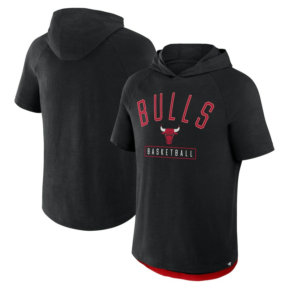 Chicago Bulls Pass Legend Raglan Hoodie T-Shirt Black