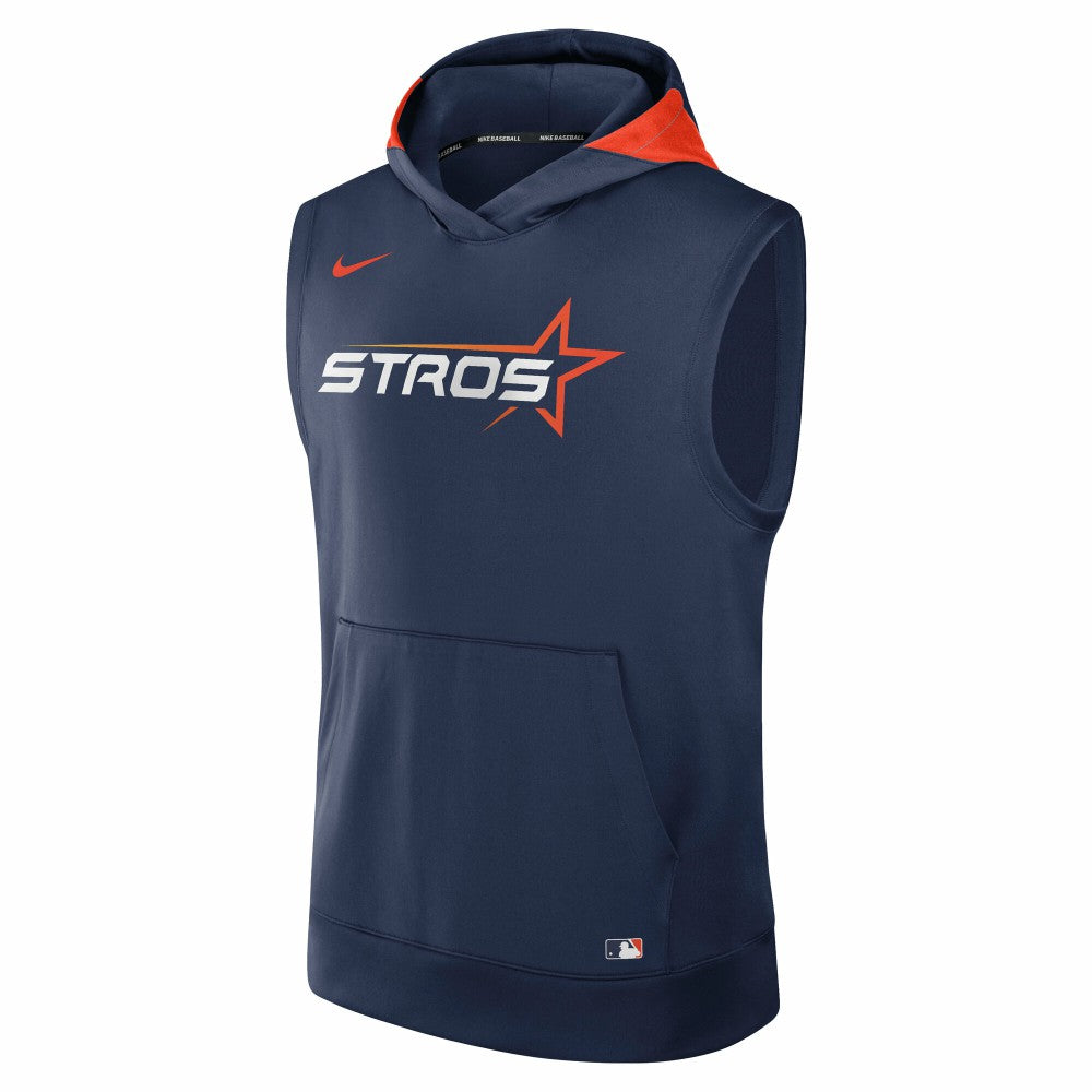 Houston Astros Nike 2025 City Connect Authentic Collection Dri-FIT Sleeveless Hoodie - Navy Hoodies