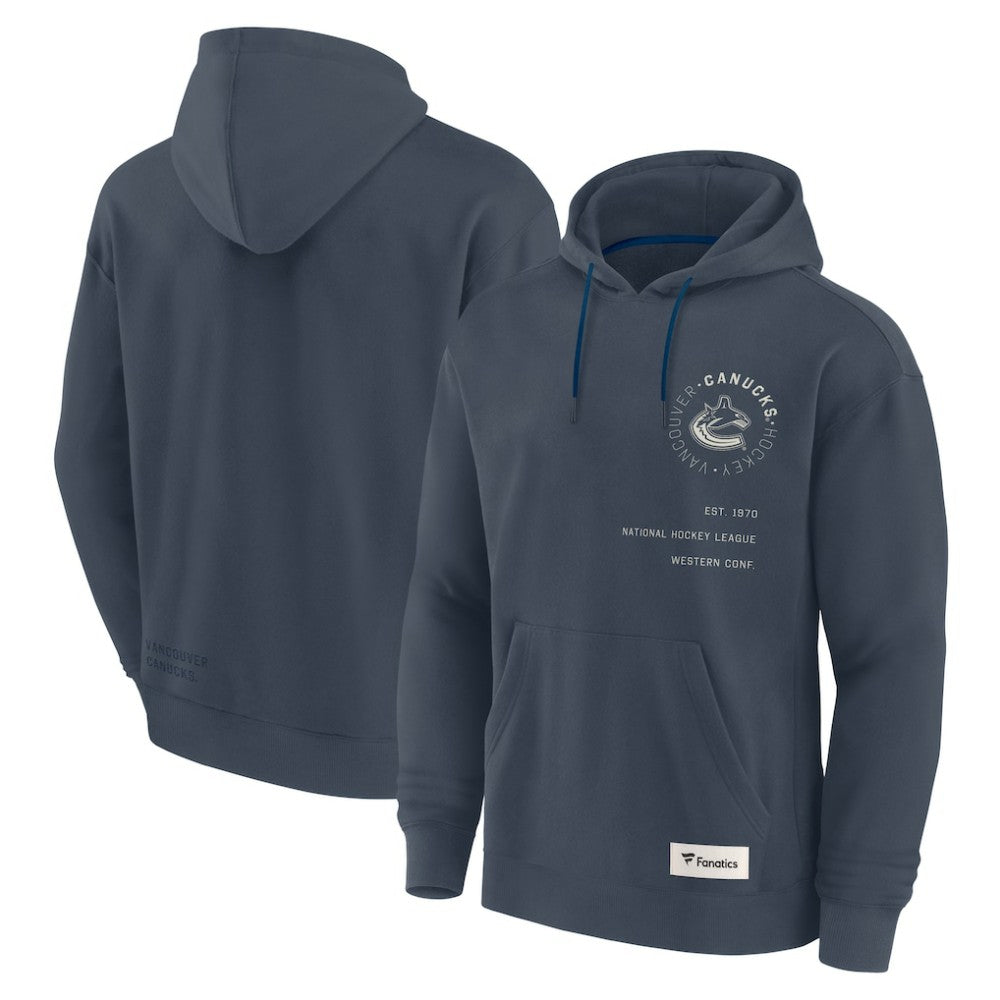 NHL Vancouver Canucks Fanatics Future Ground Info Pullover Hoodie - Navy