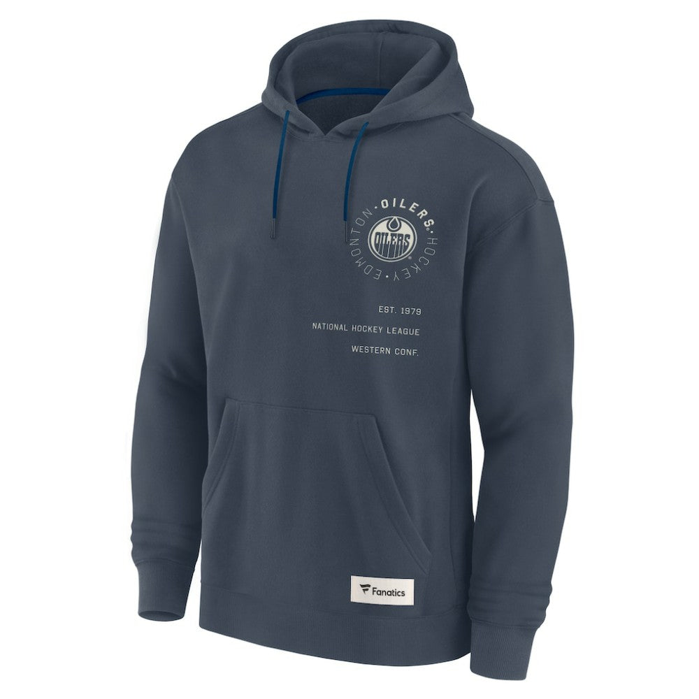 NHL Edmonton Oilers Fanatics Future Ground Info Pullover Hoodie - Navy