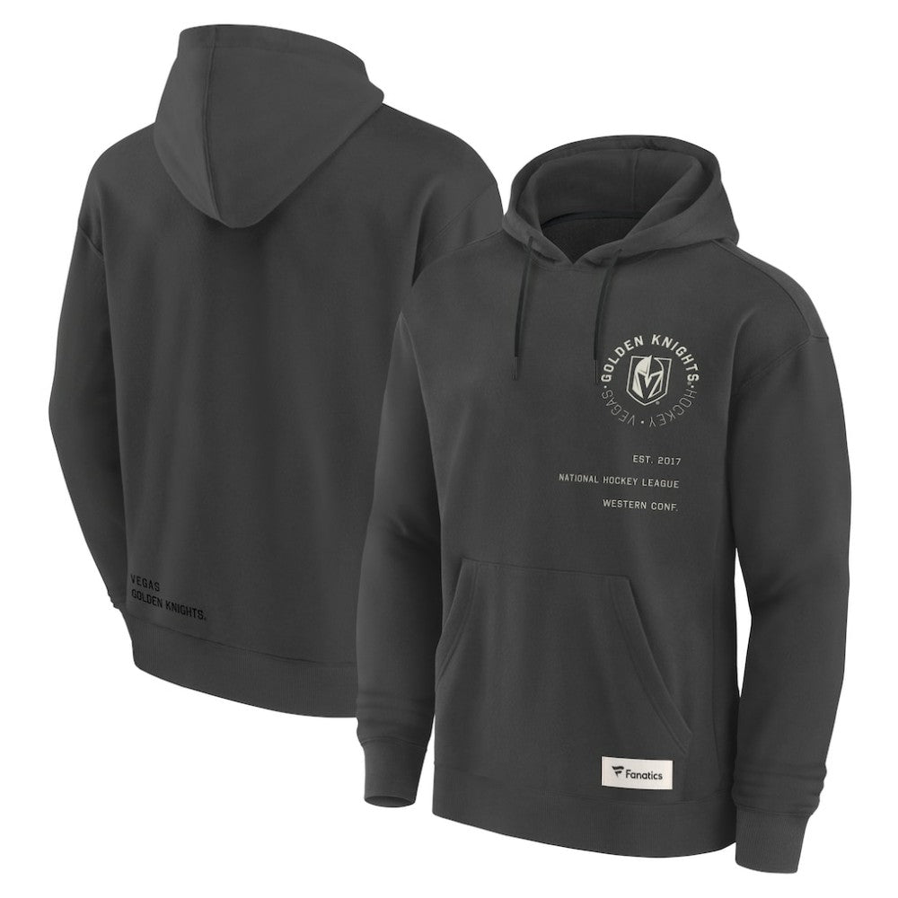 NHL Vegas Golden Knights Fanatics Future Ground Info Pullover Hoodie - Charcoal