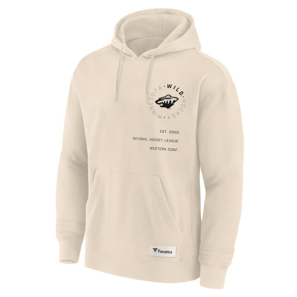 NHL Minnesota Wild Fanatics Future Ground Info Pullover Hoodie - Cream
