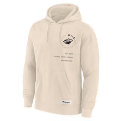 NHL Minnesota Wild Fanatics Future Ground Info Pullover Hoodie - Cream
