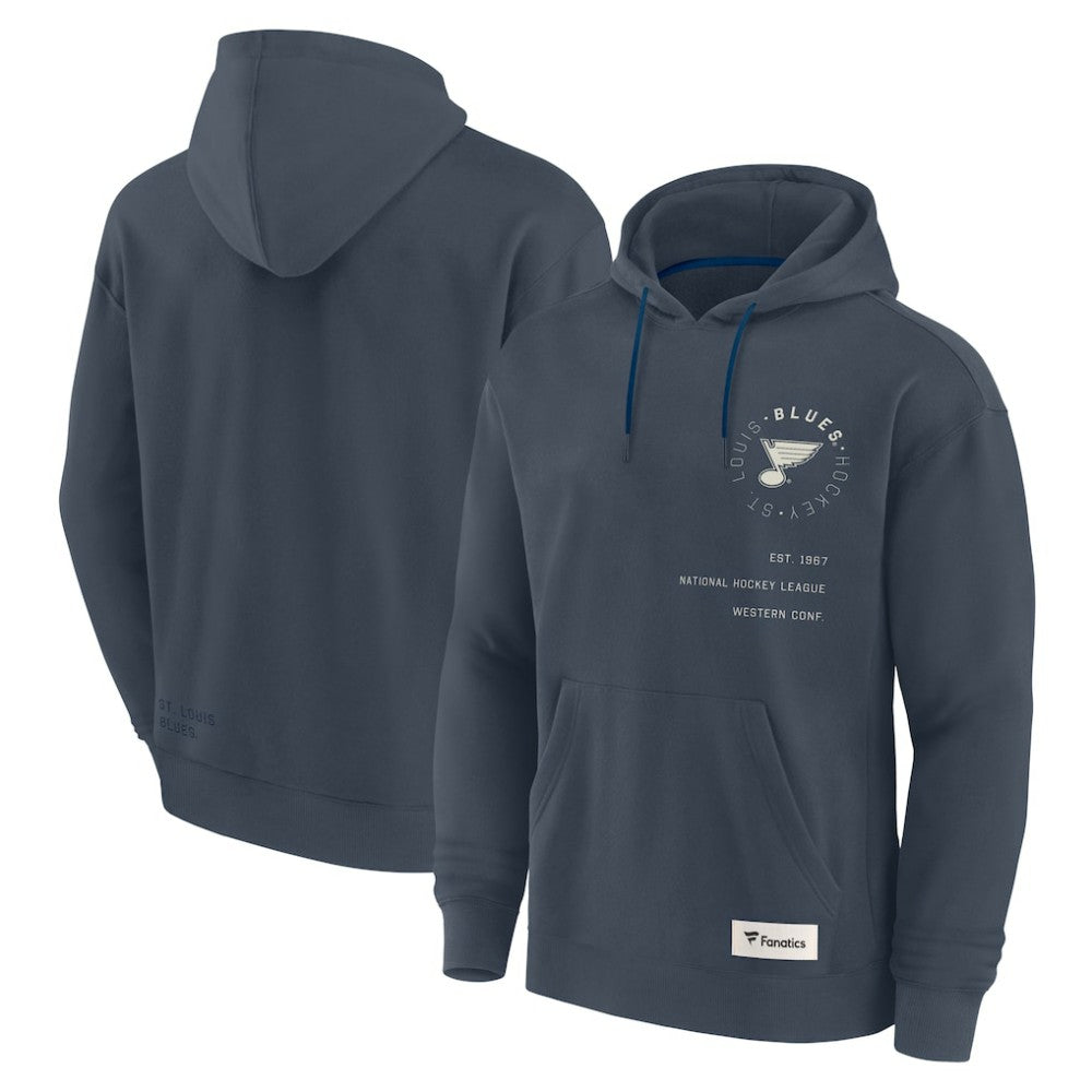NHL St. Louis Blues Fanatics Future Ground Info Pullover Hoodie - Navy
