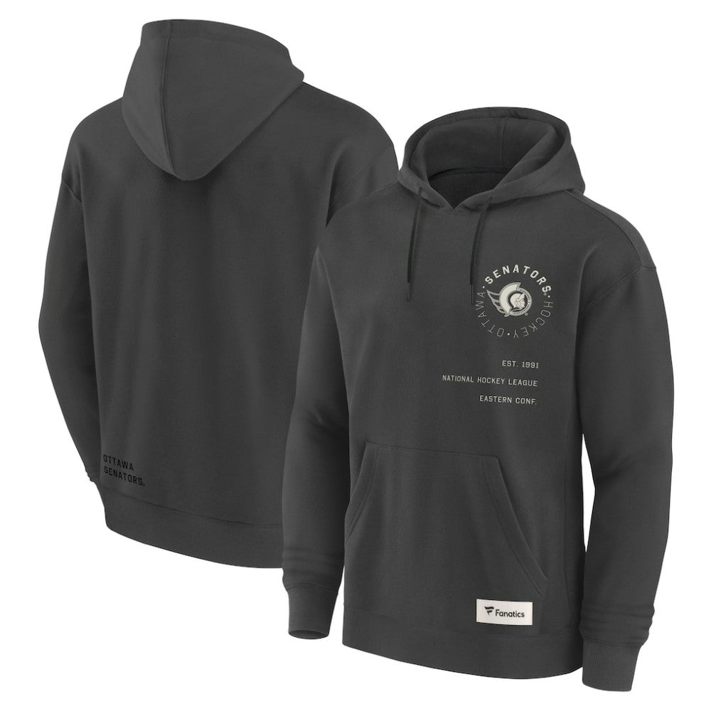 NHL Ottawa Senators Fanatics Future Ground Info Pullover Hoodie - Charcoal