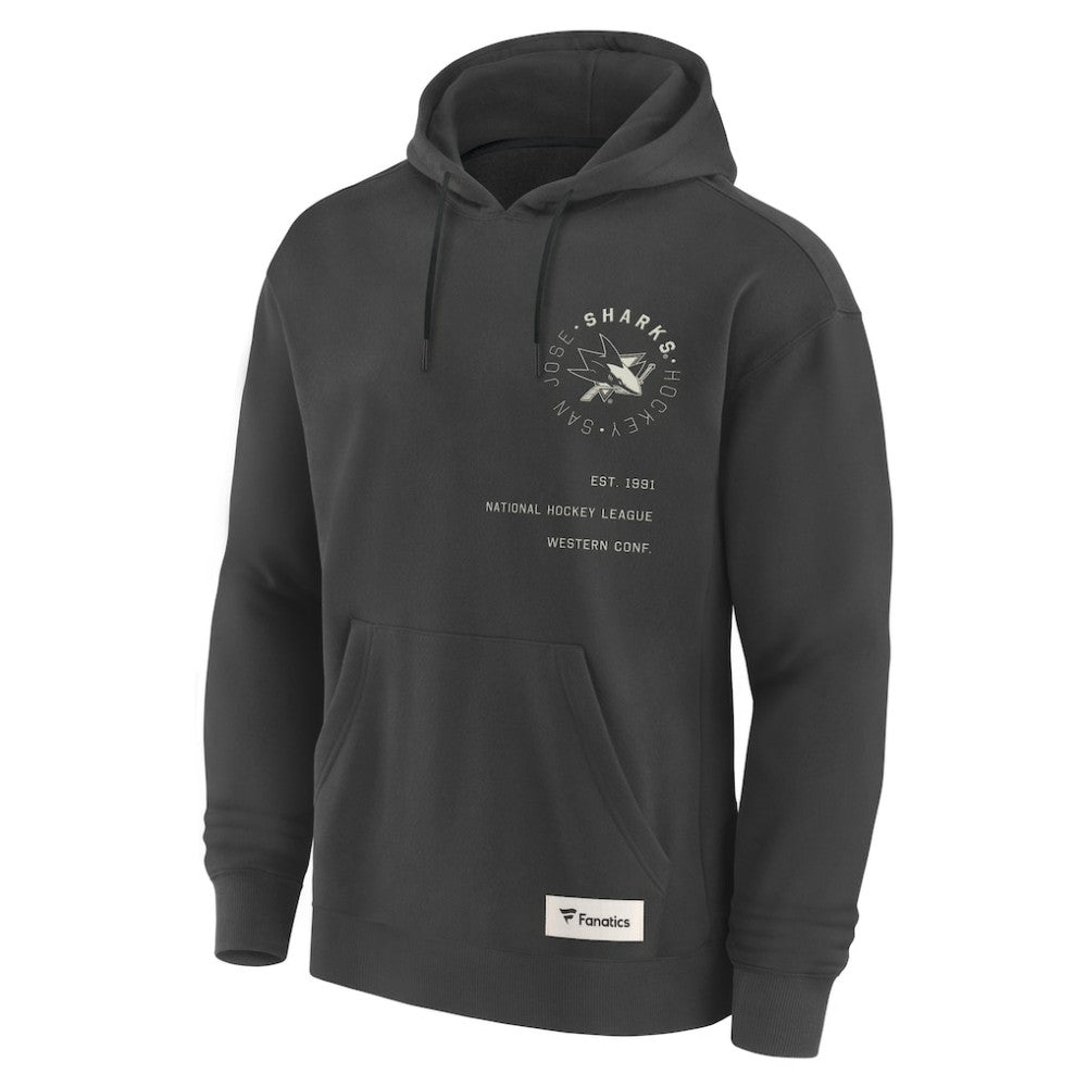 NHL San Jose Sharks Fanatics Future Ground Info Pullover Hoodie - Charcoal