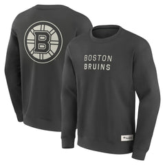 NHL Boston Bruins Fanatics Elements Future Ground Lettering Pullover Sweatshirt - Charcoal