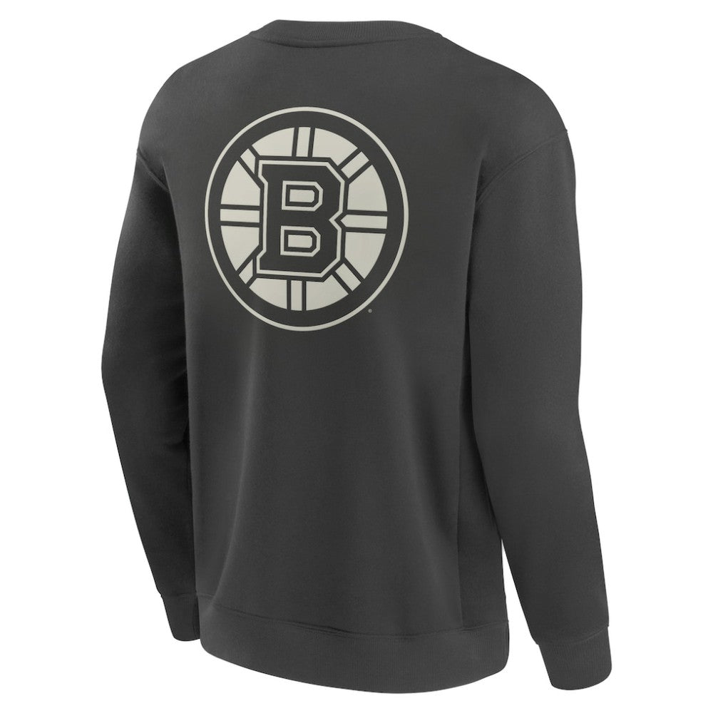 NHL Boston Bruins Fanatics Elements Future Ground Lettering Pullover Sweatshirt - Charcoal