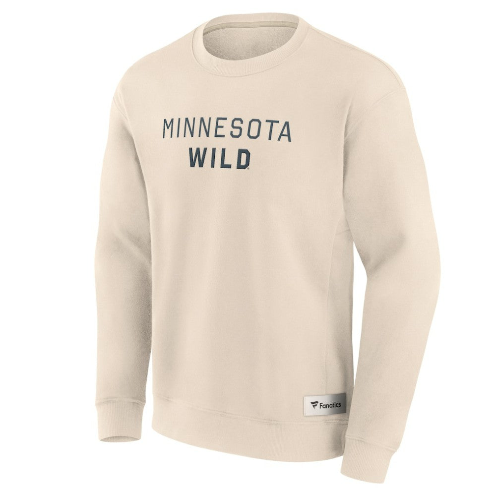NHL Minnesota Wild Fanatics Elements Future Ground Lettering Pullover Sweatshirt - Cream