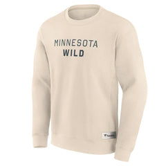 NHL Minnesota Wild Fanatics Elements Future Ground Lettering Pullover Sweatshirt - Cream