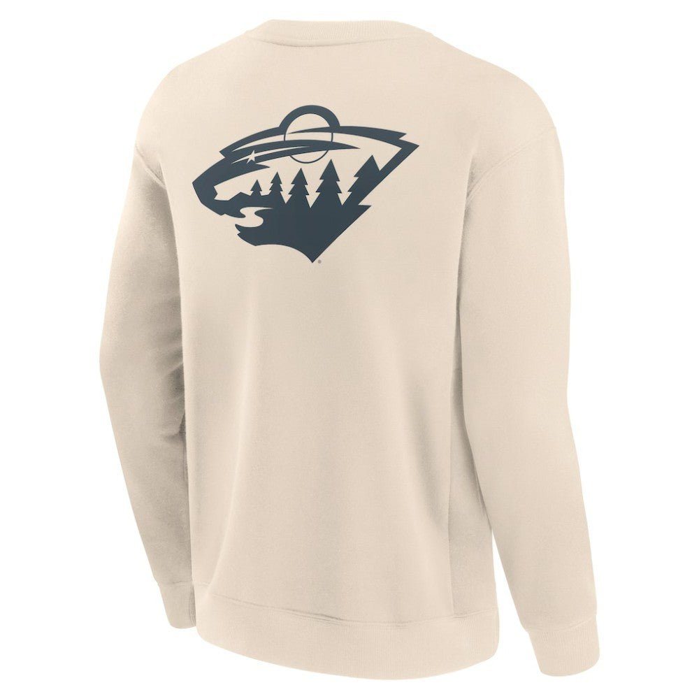NHL Minnesota Wild Fanatics Elements Future Ground Lettering Pullover Sweatshirt - Cream