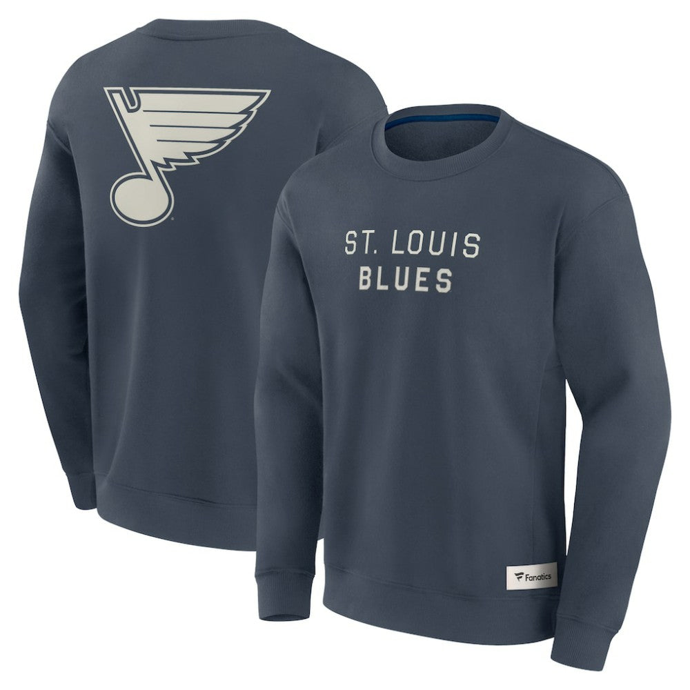 NHL St. Louis Blues Fanatics Elements Future Ground Lettering Pullover Sweatshirt - Blue