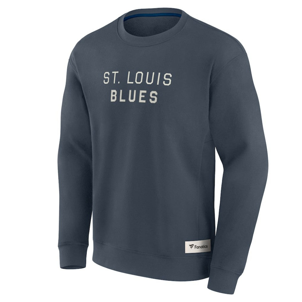 NHL St. Louis Blues Fanatics Elements Future Ground Lettering Pullover Sweatshirt - Blue