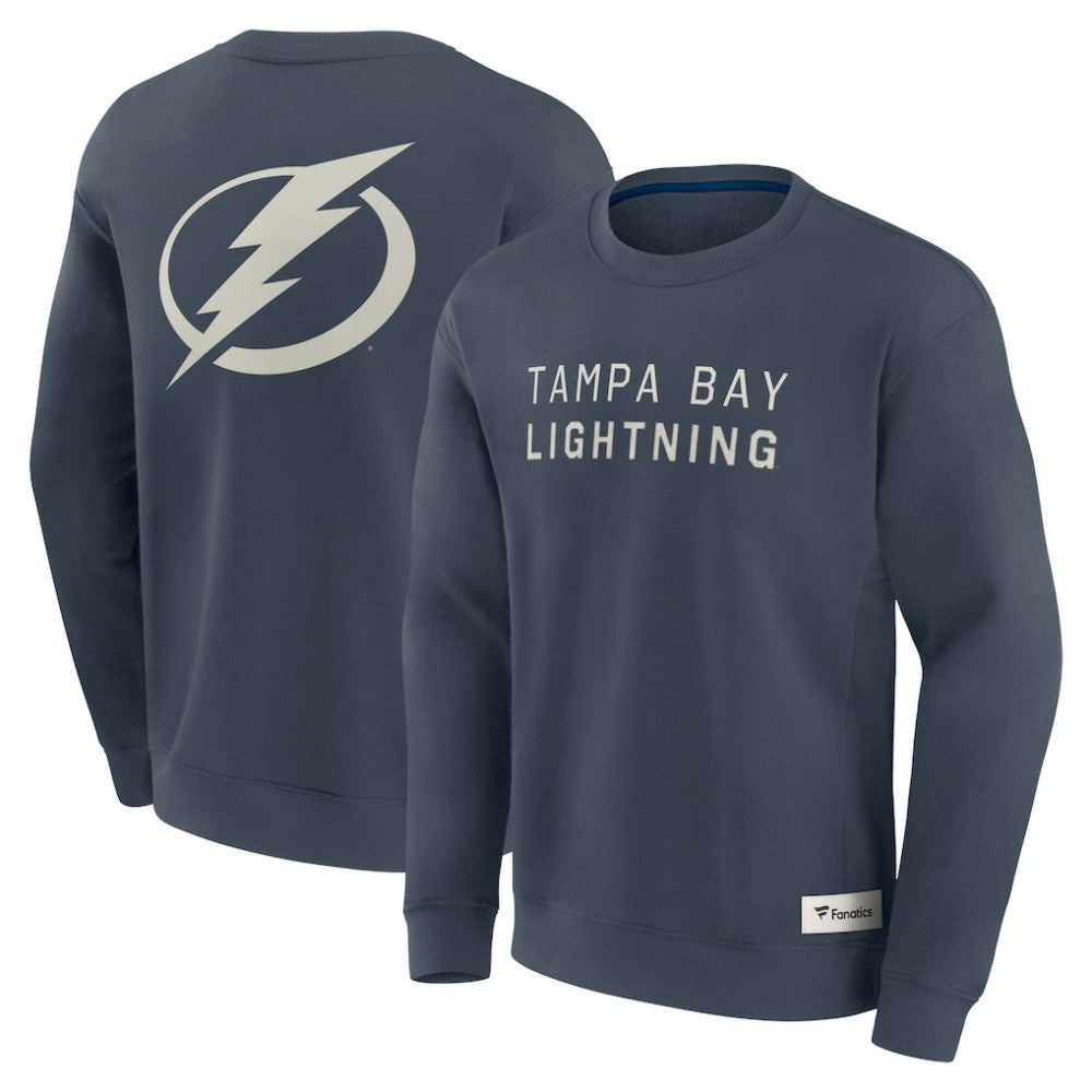 NHL Tampa Bay Lightning Fanatics Elements Future Ground Lettering Pullover Sweatshirt - Blue