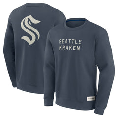 NHL Seattle Kraken Fanatics Elements Future Ground Lettering Pullover Sweatshirt - Blue