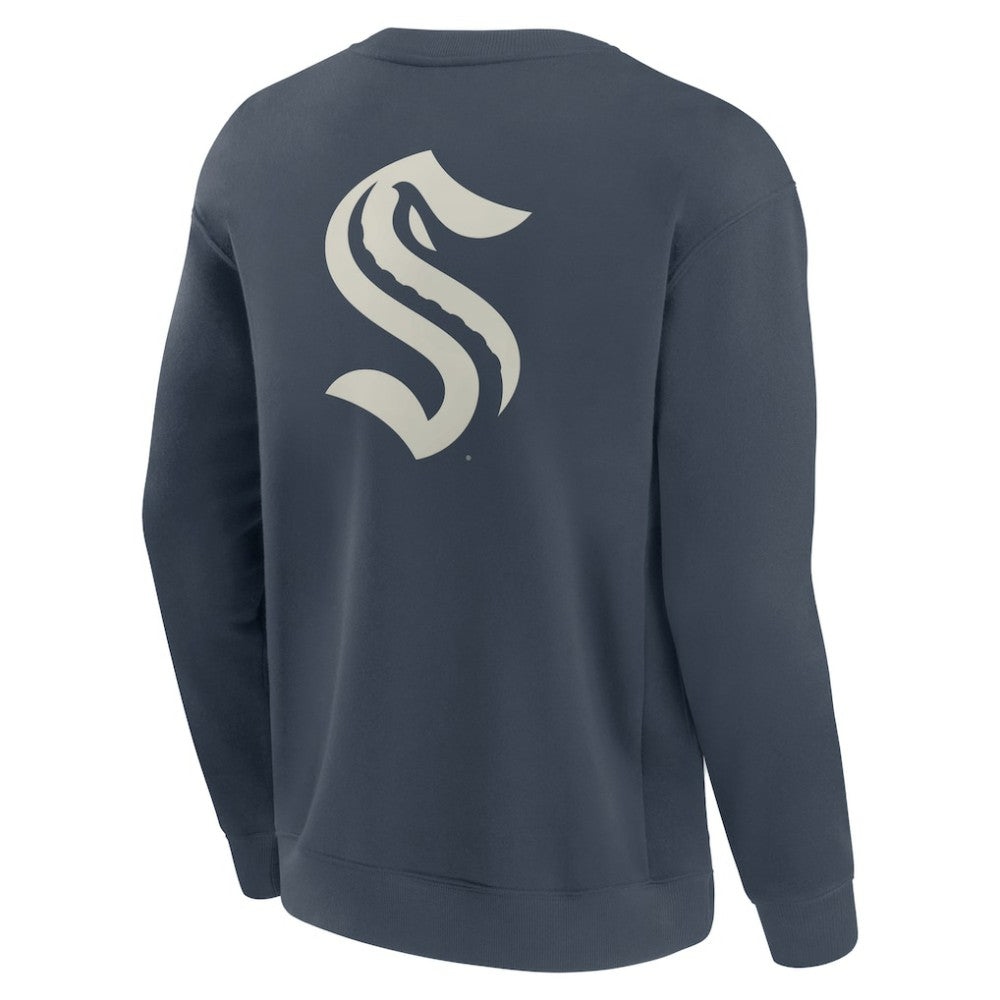 NHL Seattle Kraken Fanatics Elements Future Ground Lettering Pullover Sweatshirt - Blue