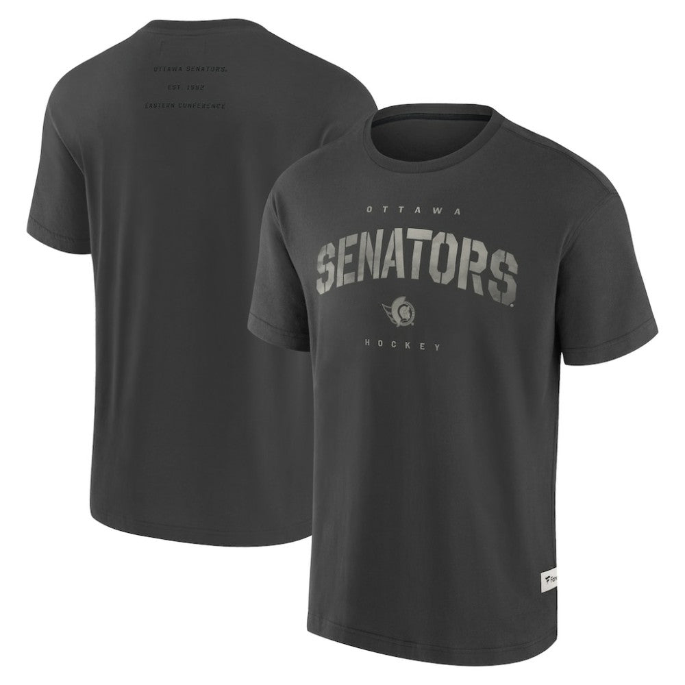 NHL Ottawa Senators Fanatics Elements Weathered Tonal Future Ground T-Shirt - Charcoal