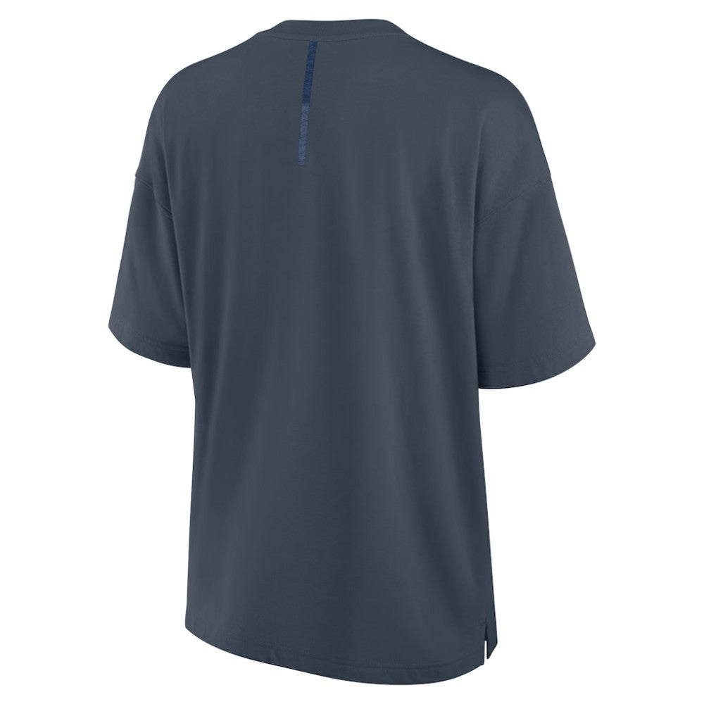 NHL New York Rangers Fanatics Women's Oversized Elements Raw Edge Future Ground T-Shirt - Blue