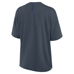 NHL New York Rangers Fanatics Women's Oversized Elements Raw Edge Future Ground T-Shirt - Blue