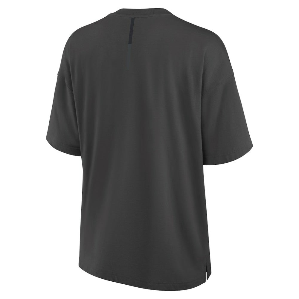 NHL Boston Bruins Fanatics Women's Oversized Elements Raw Edge Future Ground T-Shirt - Charcoal