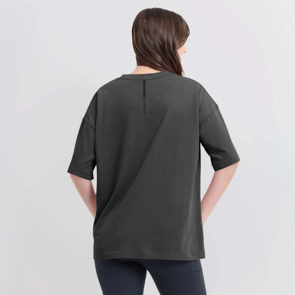 NHL Boston Bruins Fanatics Women's Oversized Elements Raw Edge Future Ground T-Shirt - Charcoal