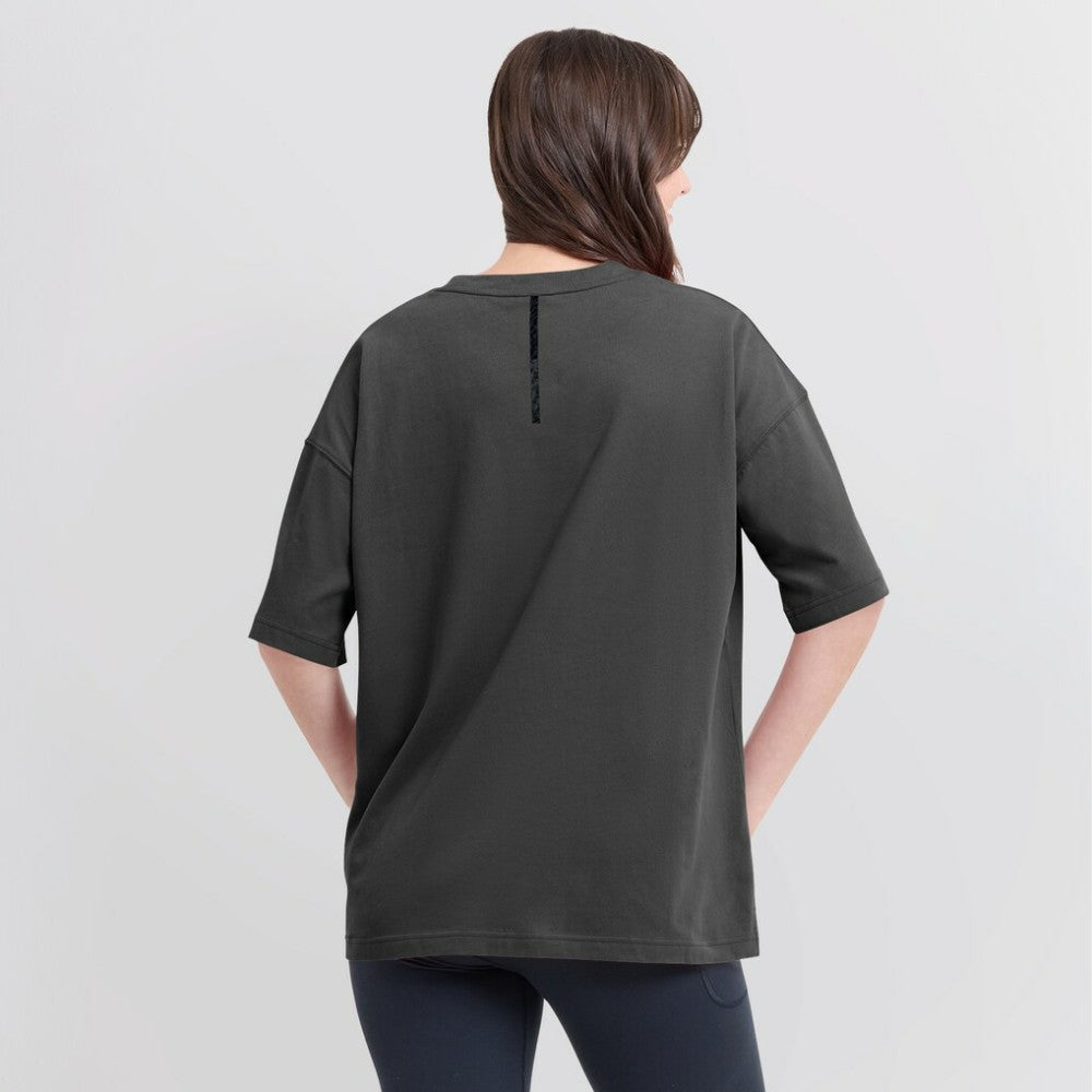 NHL Pittsburgh Penguins Fanatics Women's Oversized Elements Raw Edge Future Ground T-Shirt - Charcoal