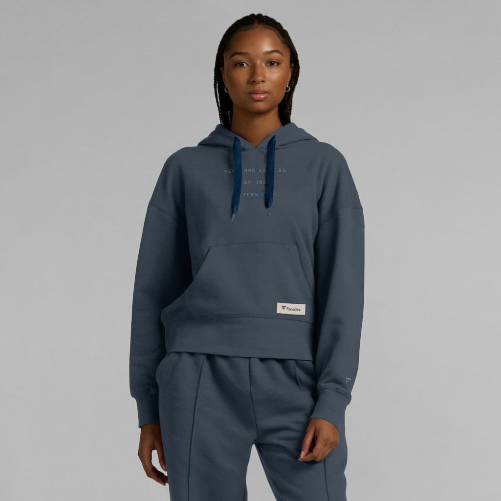 NHL New York Rangers Fanatics Women's Elements Future Ground Subtle Tonal Pullover Hoodie - Blue