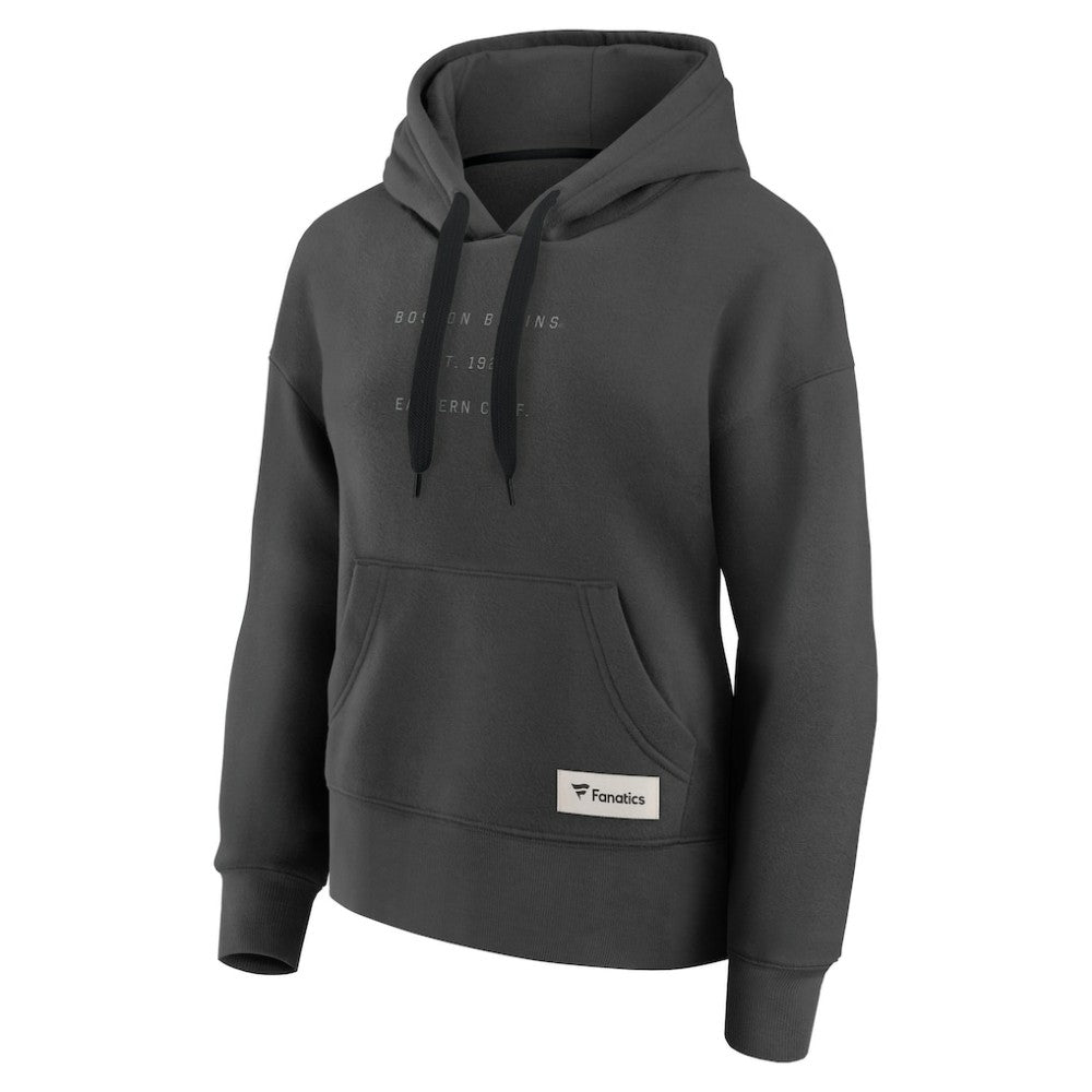 NHL Boston Bruins Fanatics Women's Elements Future Ground Subtle Tonal Pullover Hoodie - Charcoal