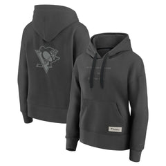 NHL Pittsburgh Penguins Fanatics Women's Elements Future Ground Subtle Tonal Pullover Hoodie - Charcoal