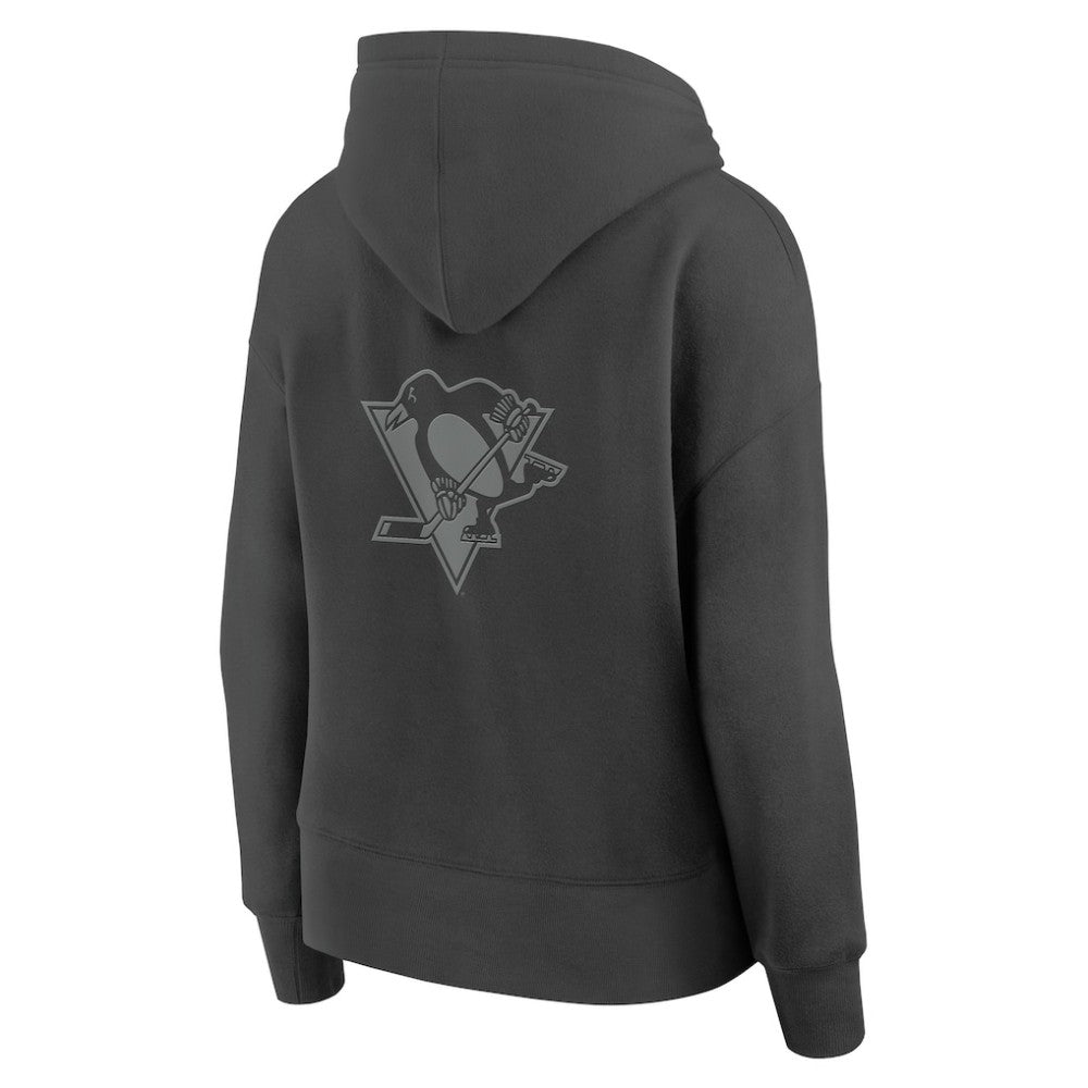 NHL Pittsburgh Penguins Fanatics Women's Elements Future Ground Subtle Tonal Pullover Hoodie - Charcoal