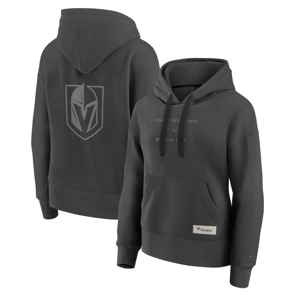 NHL Vegas Golden Knights Fanatics Women's Elements Future Ground Subtle Tonal Pullover Hoodie - Charcoal