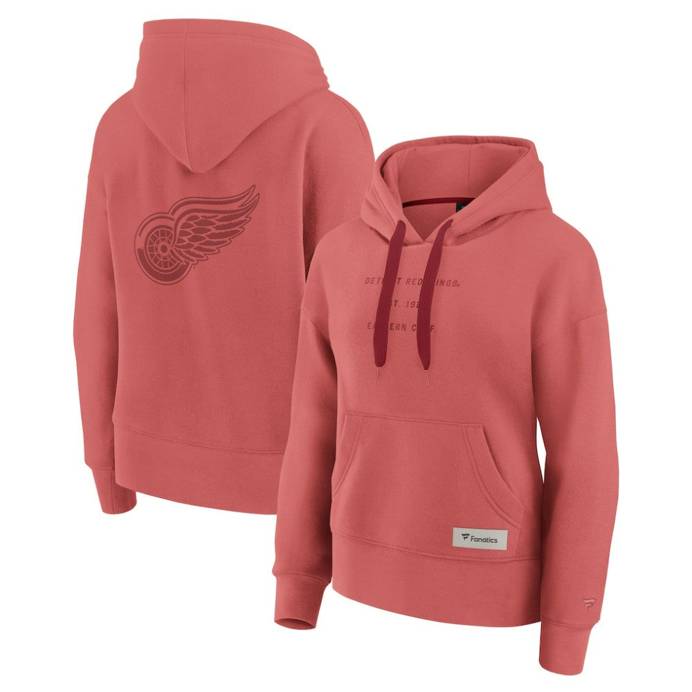 NHL Detroit Red Wings Fanatics Women's Elements Future Ground Subtle Tonal Pullover Hoodie - Red