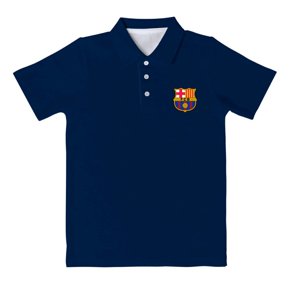 Barcelona Vive La Fete Youth Solid Polo Navy sale