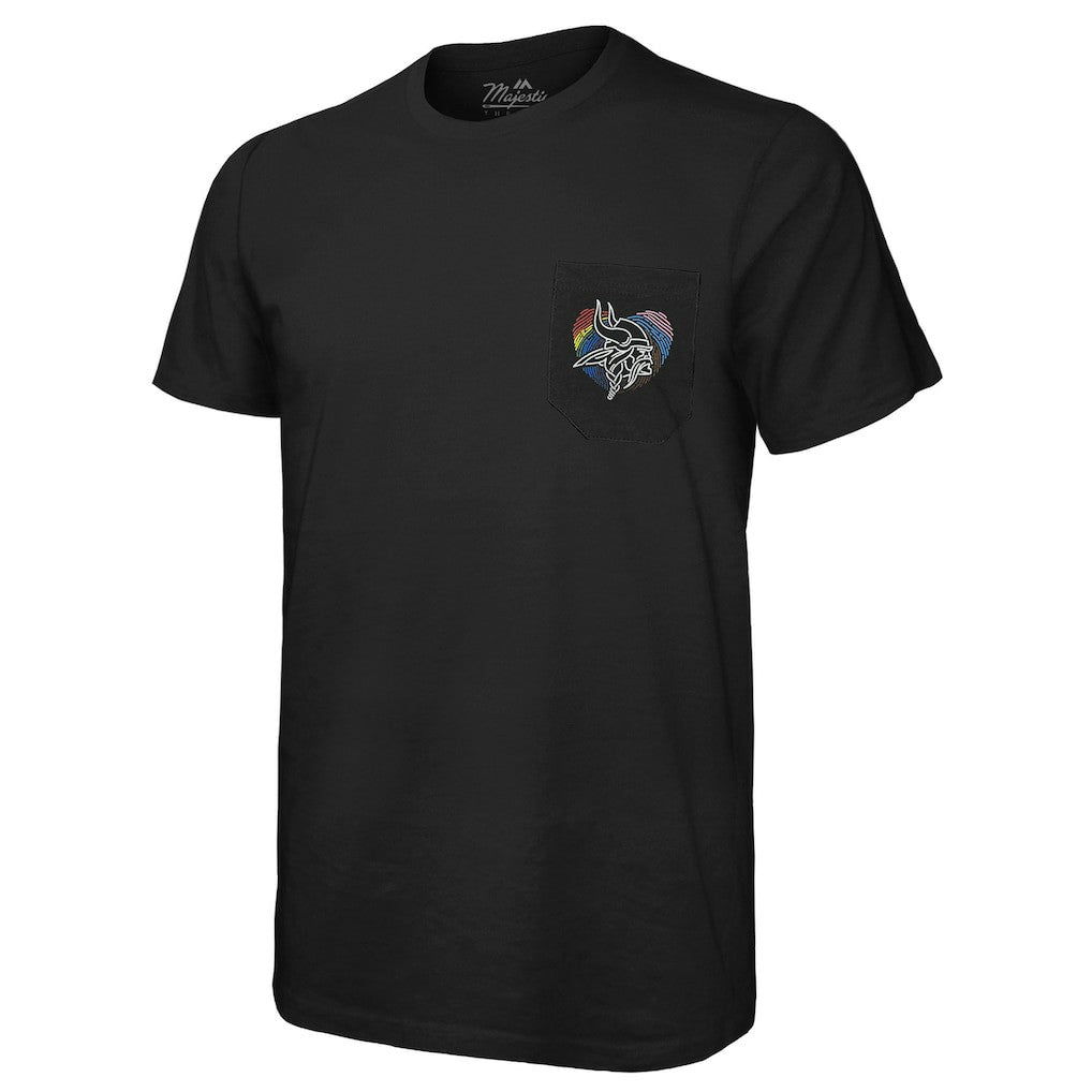 Minnesota Vikings Majestic Threads Pride Pocket T-Shirt Black