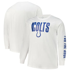 Indianapolis Colts Big & Tall Vision Long Sleeve T-Shirt White