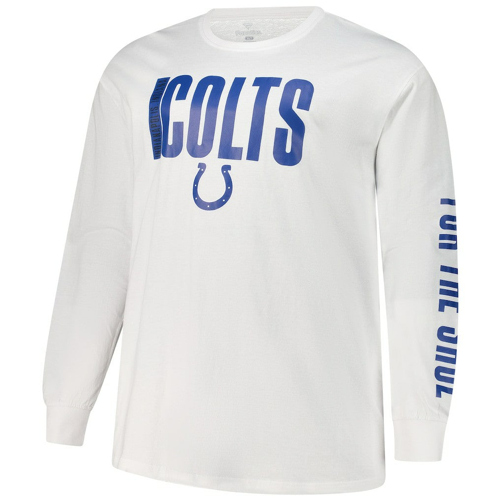 Indianapolis Colts Big & Tall Vision Long Sleeve T-Shirt White