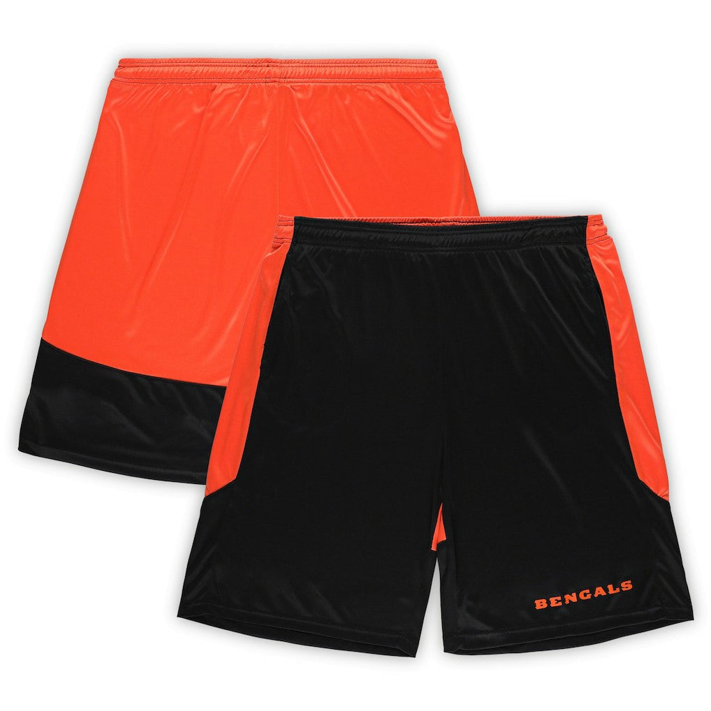 Cincinnati Bengals Big & Tall Launch Shorts Black/Orange